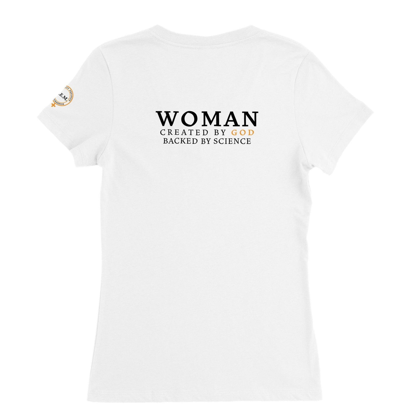 Women's T-Shirt - Created by God (Back) - Originally Equipped