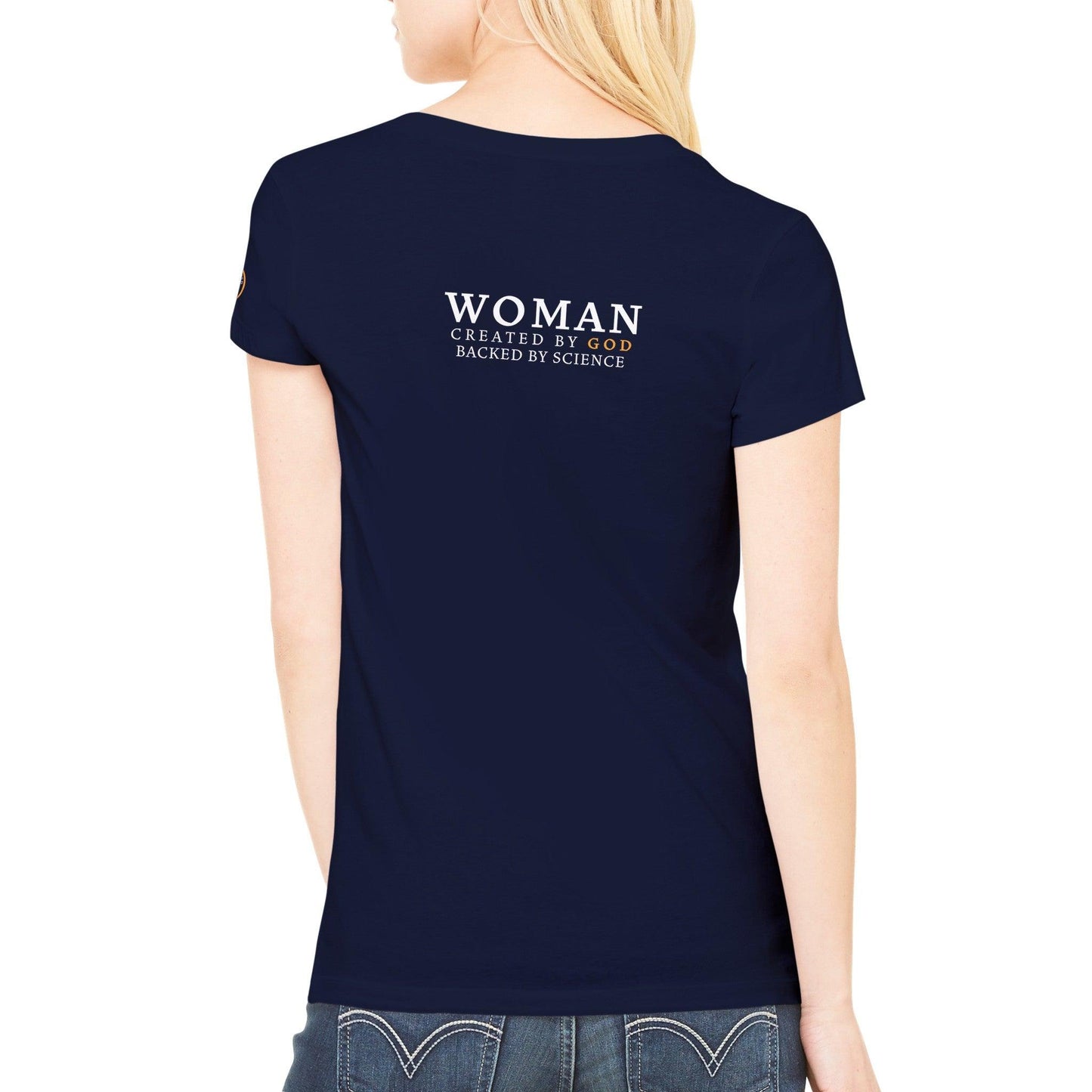 Women's T-Shirt - Created by God (Back) - Originally Equipped