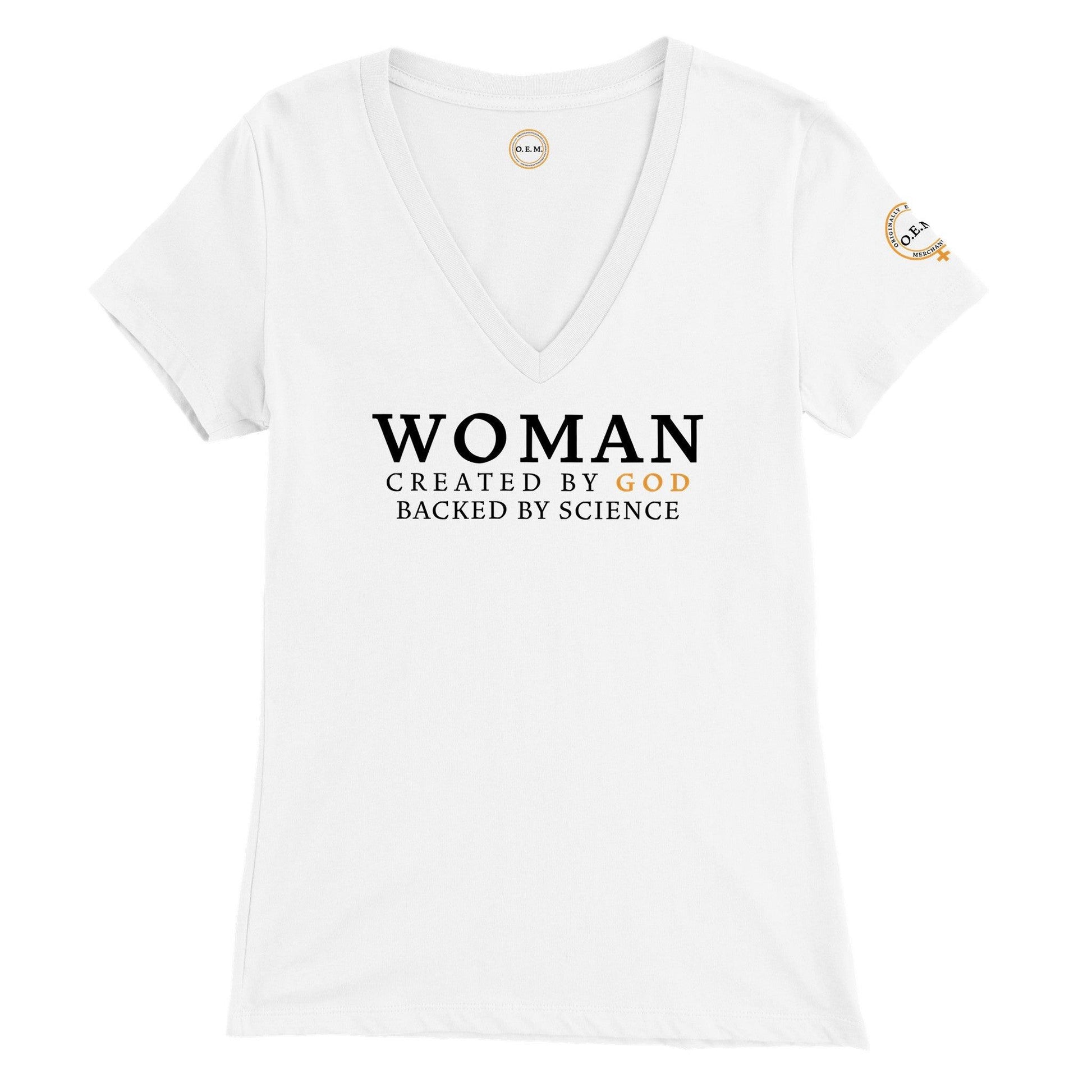 Women's T-Shirt - Created by God (Front) - Originally Equipped