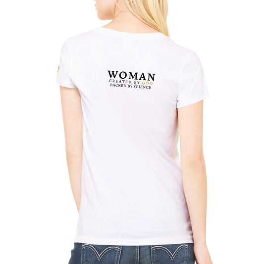 Women's T-Shirt - Created by God (Back) - Originally Equipped