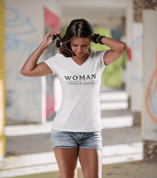 Women's T-Shirt - Created by God (Front)